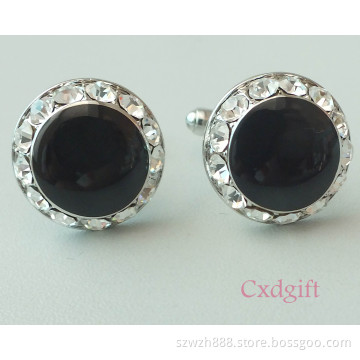 Metal Cufflinks with Black Color (CXD-CL051)